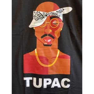 Rare Cross Colours X Tupac Shakur Pop Art Tee 2pac Men's Large T-Shirt Rap New